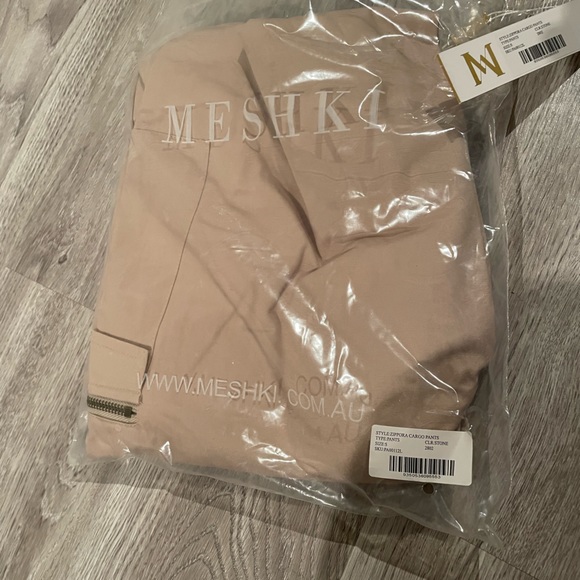 Meshki ziporra stone-tan cargo pants with zipper pockets and elastic ankles - Picture 7 of 7